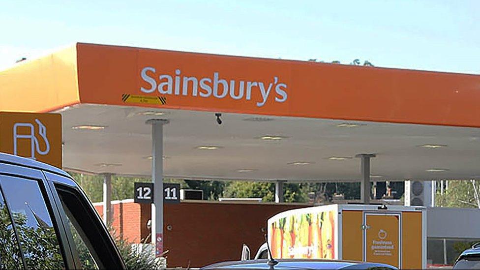 A Sainsbury's petrol station