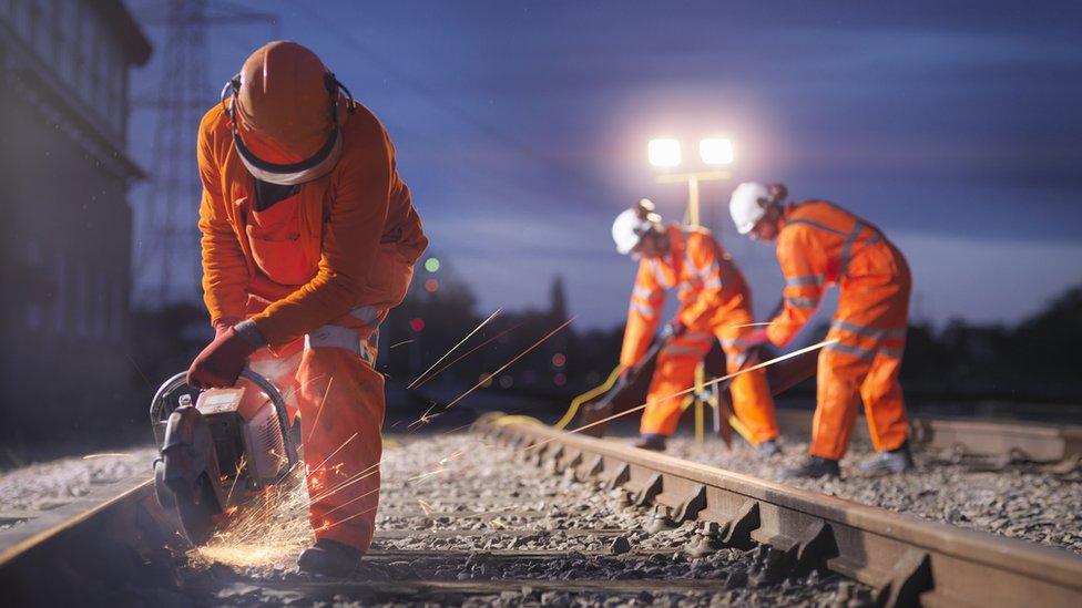 Rail workers