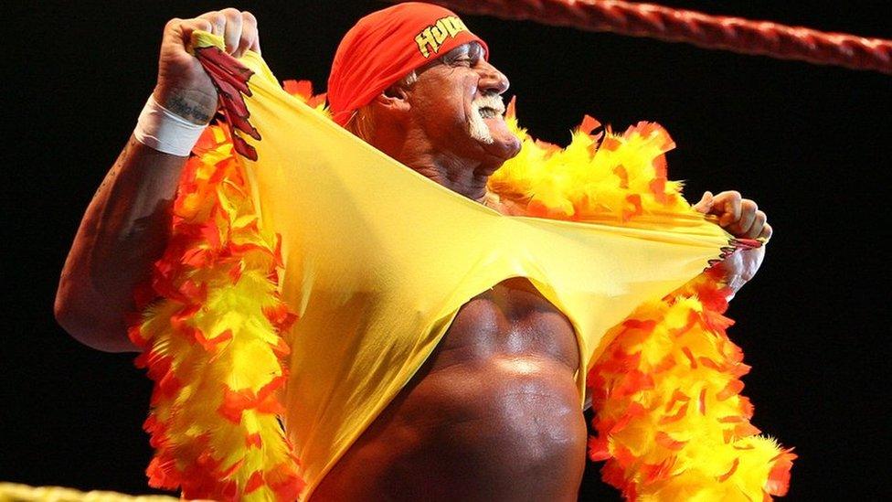 Hulk Hogan performing in 2009 in Perth