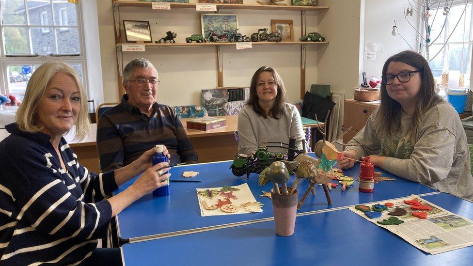 HUTS workshop - Sally, Alan, Pam and Hedydd