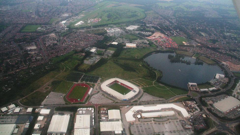 Aerial view of Doncaster