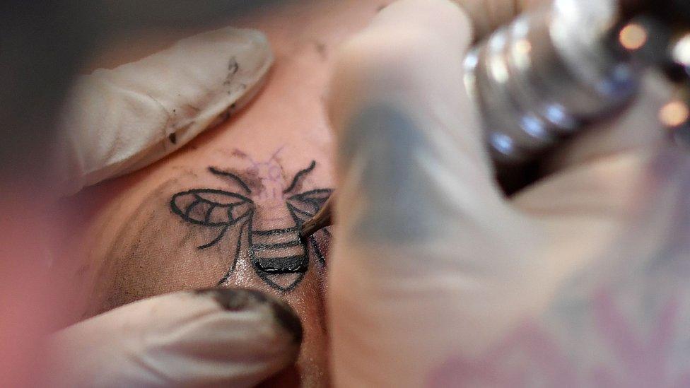 Tattoo of a bee