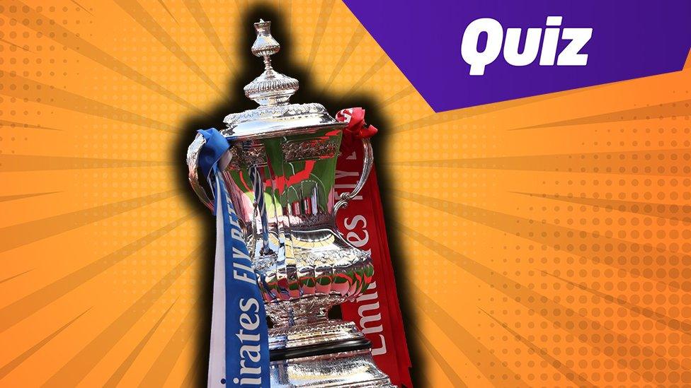 graphic showing fa cup trophy with "quiz" written in corner