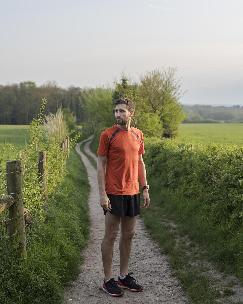 Martin Eberlen in running clothes outside