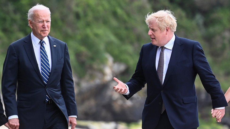 Joe Biden and Boris Johnson