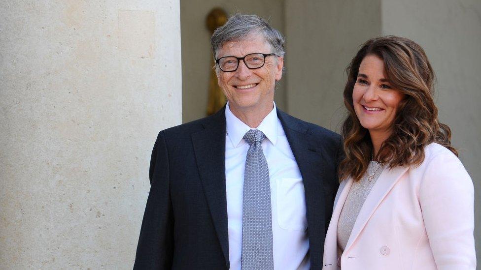 Image shows Bill and Melinda Gates in 2017