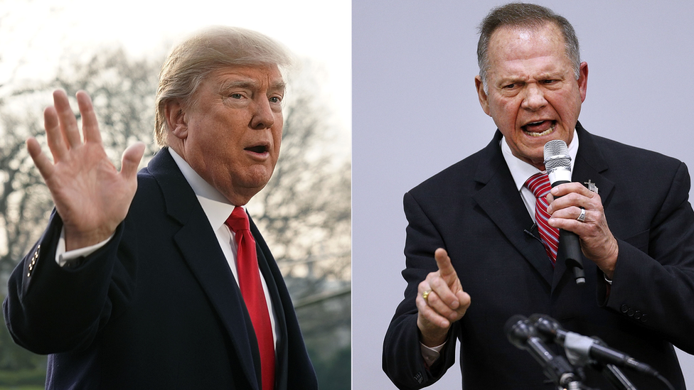 Donald Trump and Roy Moore