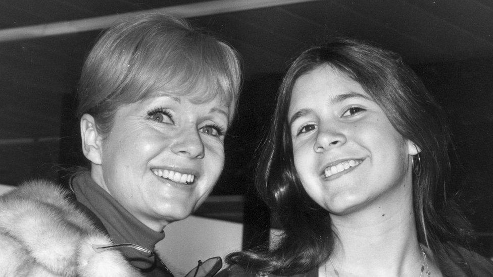 Debbie Reynolds and Carrie Fisher