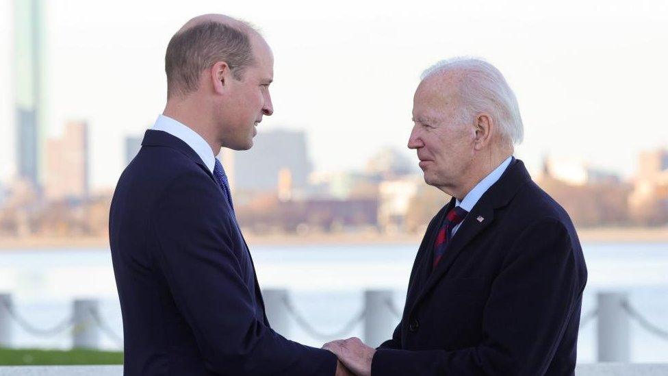 President Biden Greets William in Boston