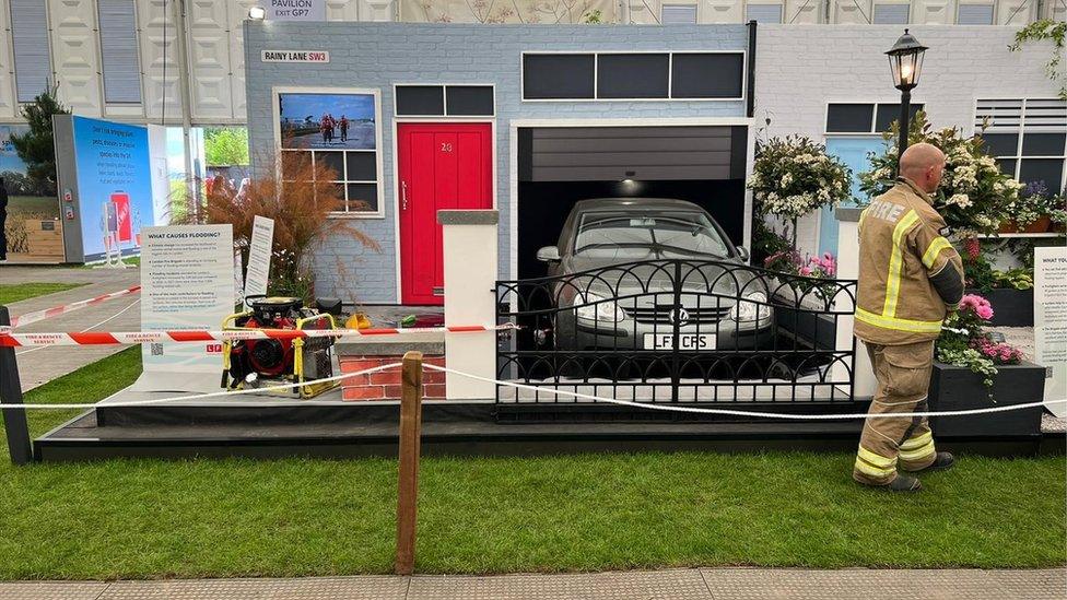 LFB flood exhibit at Chelsea Flower Show