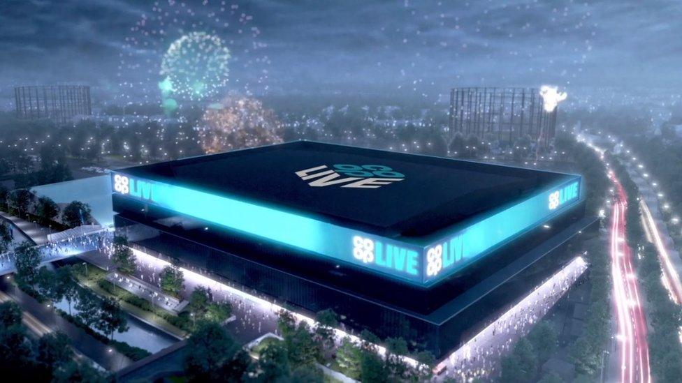 Digital rendition of Co-Op Live venue in Manchester