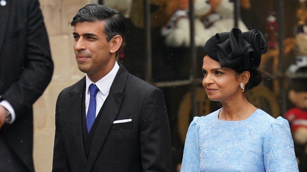 Rishi Sunak and his wife Akshata Murty