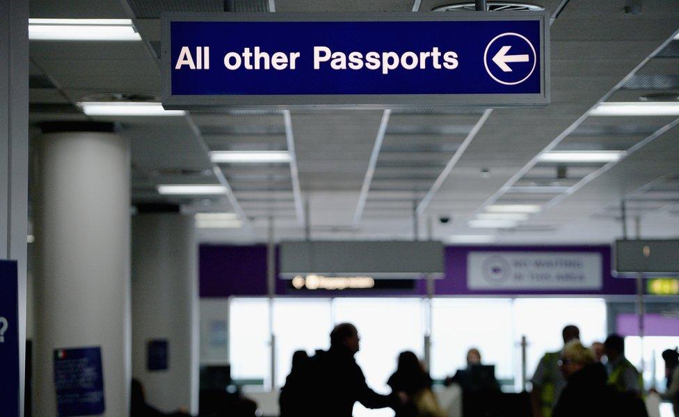 All Other Passports sign at Edinburgh Airport