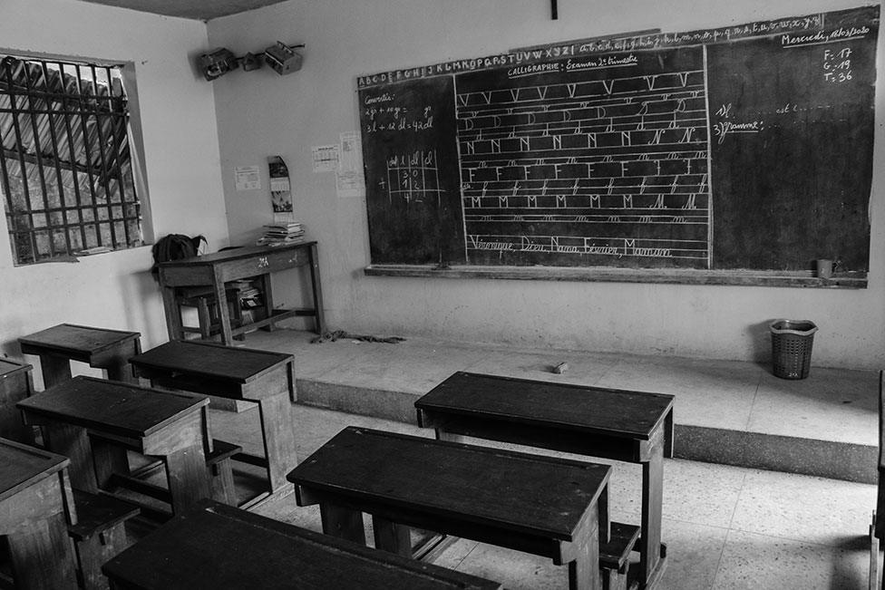 An empty classroom