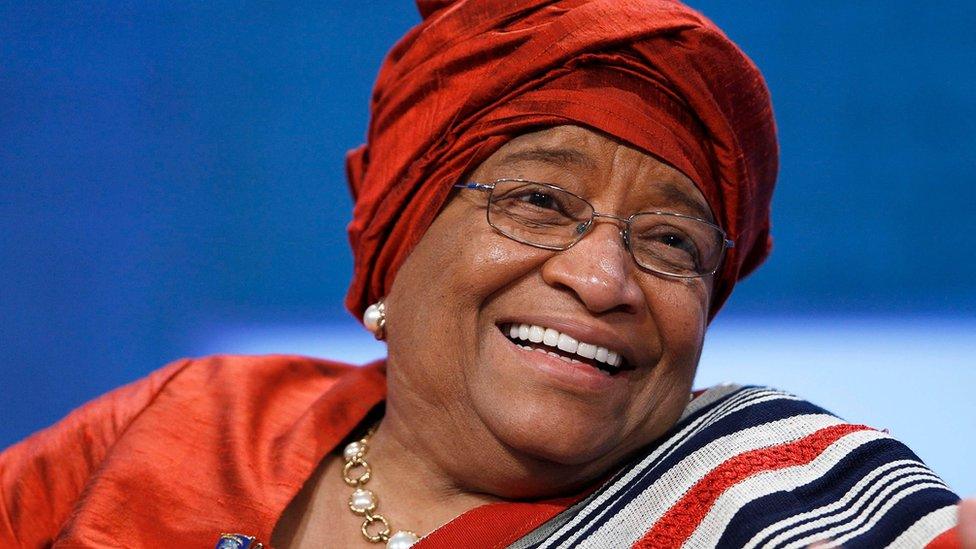 Ms Sirleaf in 2010