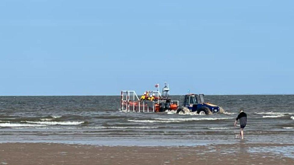 Lifeboat crews at Hunstanton