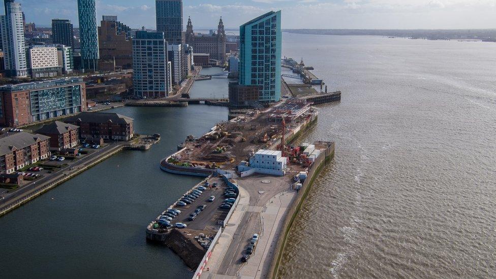 Construction of the ferry terminal