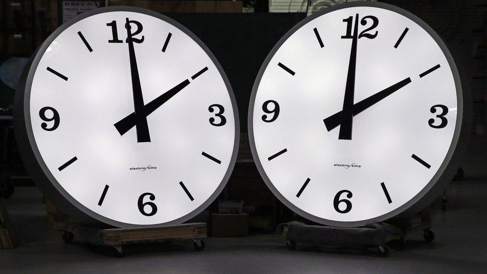 Clocks built for a Florida hospital are tested prior to shipment at Electric Time Company in Medfield, Mass., Thursday, March 10, 2016.