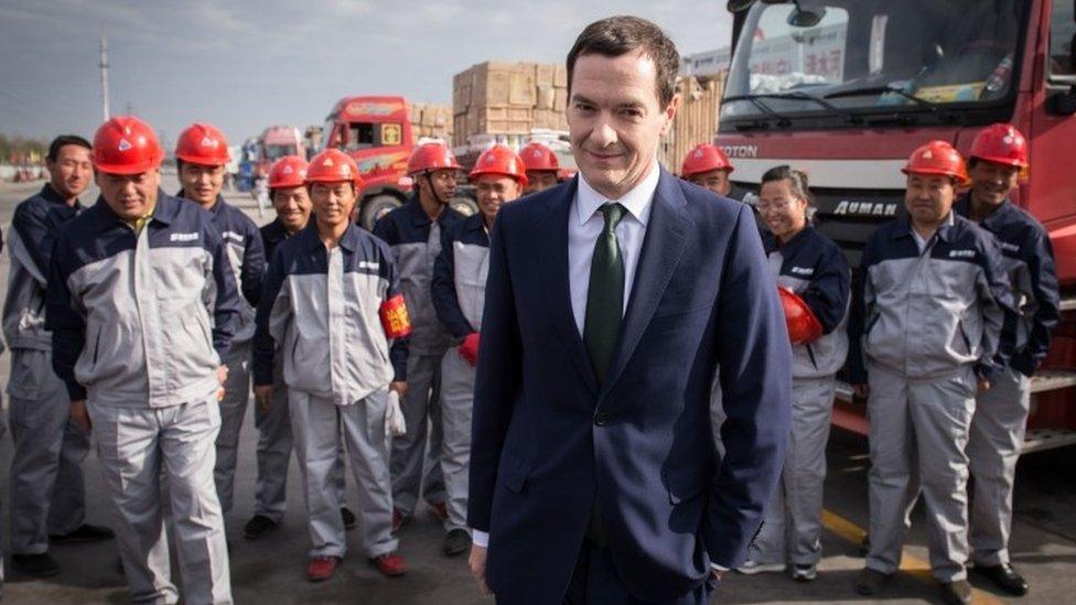 George Osborne in Urumqi, capital of Xinjiang province