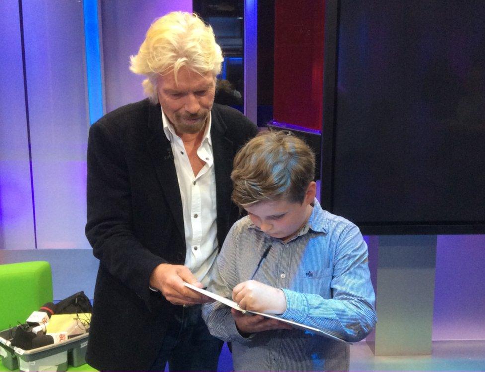 Henry with Richard Branson