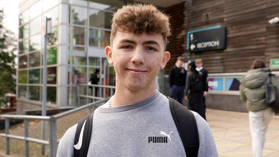 Joel standing outside Leeds City College