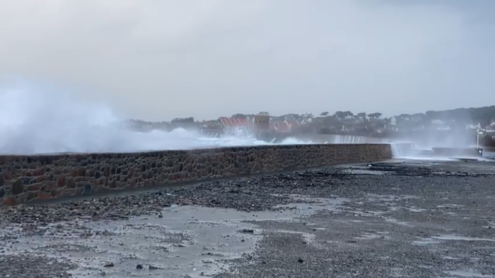 Waves hitting the west coast