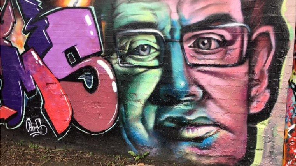 Graffiti of Stephen Hawking