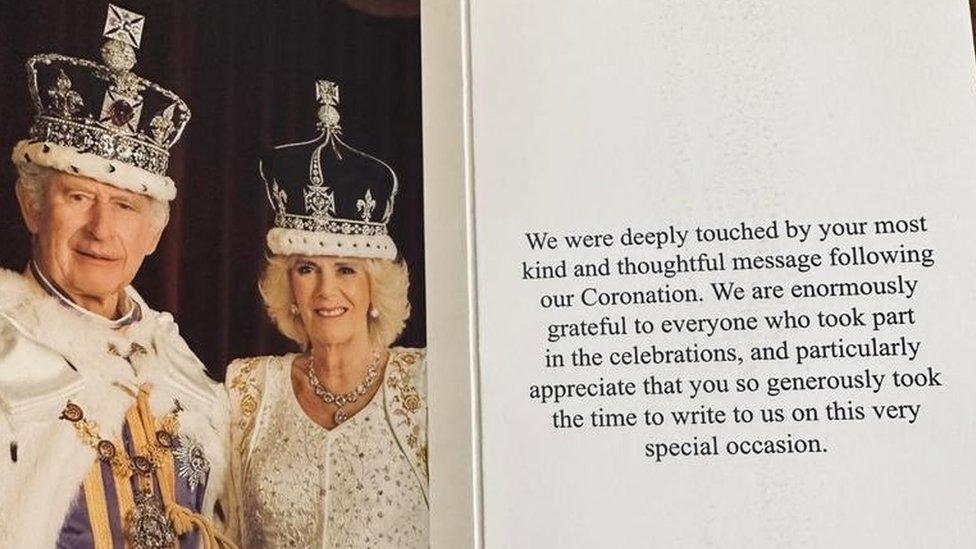 Card from King Charles and Queen Camilla