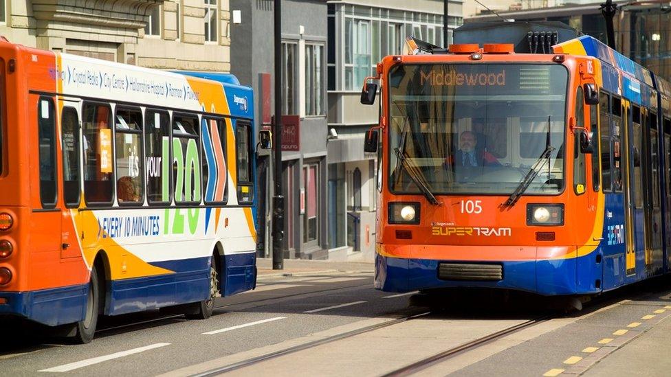 Supertram in Sheffield