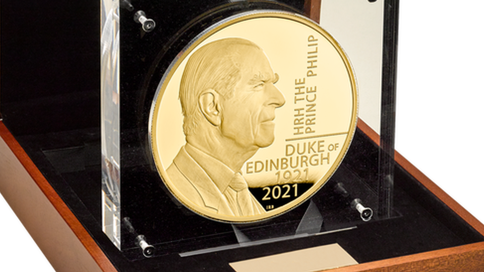 Coin bearing Ian Rank-Broadley's likeness of Prince Philip