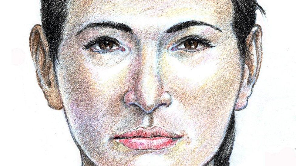 Updated forensic drawing of the Isdal Woman