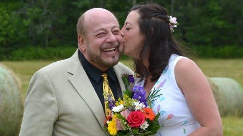 JP Nadeau beside his daughter on her wedding day