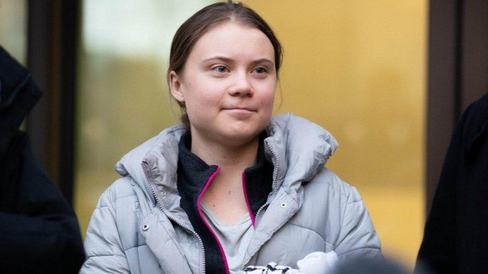 Greta Thunberg leaves Westminster Magistrates" Court, London