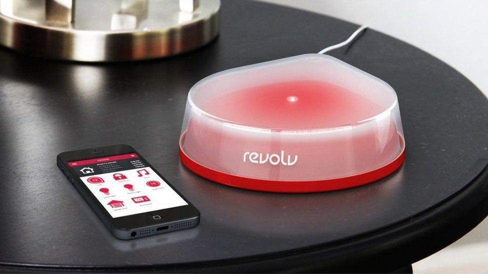 Revolv device and smartphone