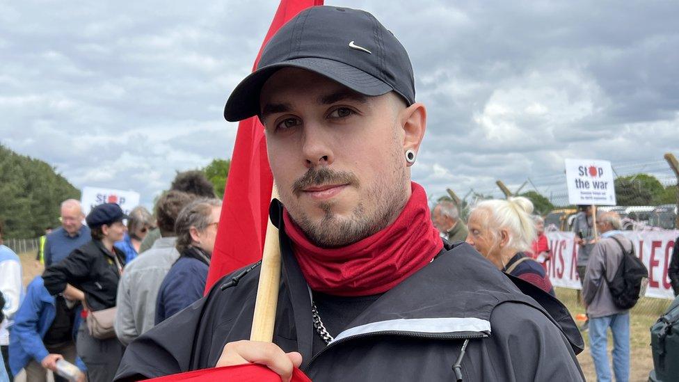 Joe Weaver, Young Communist League, East of England, at Lakenheath, Suffolk