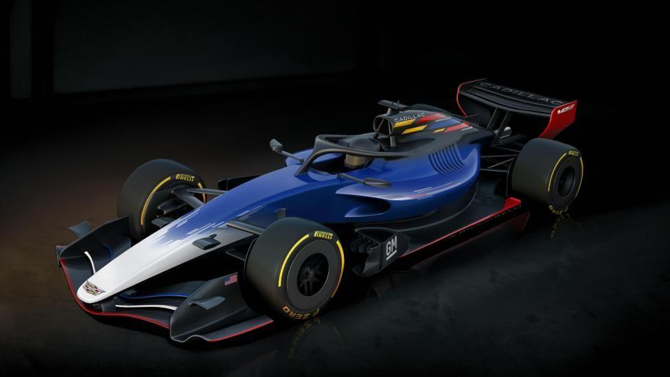 Artist rendering of possible Cadillac F1 car