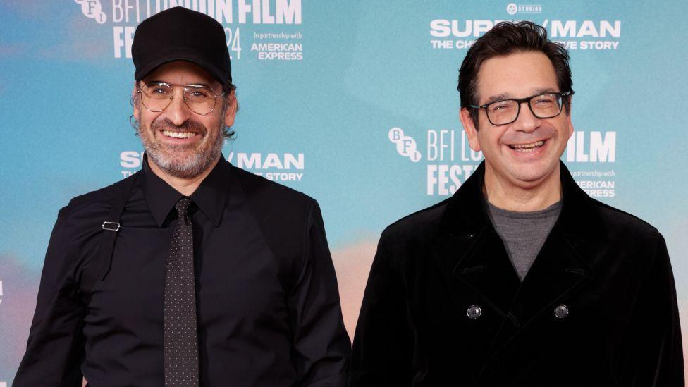 Ian Bonhôte and Peter Ettedgui attend the UK Premiere of "Super/Man: The Christopher Reeve Story" at the BFI London Film Festival at BFI IMAX Waterloo on October 14, 2024 in London, England