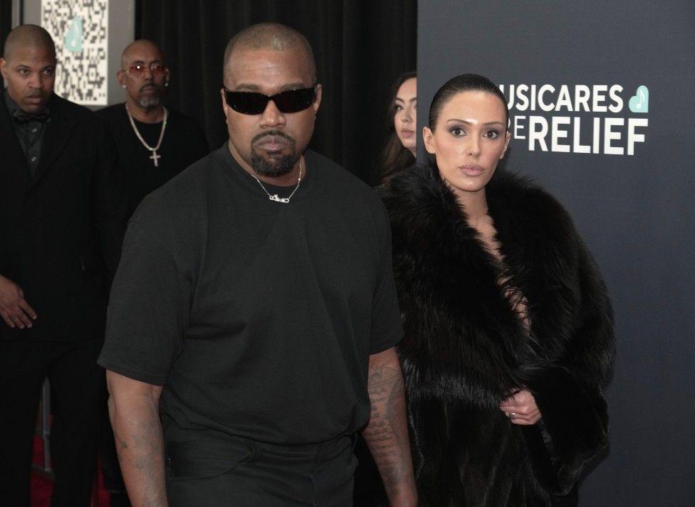 Kanye West and Bianca Censori on the red carpet