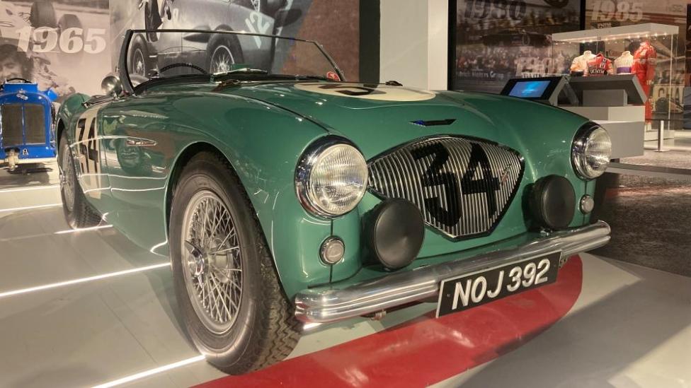 Austin Healey 100 at Silverstone Museum