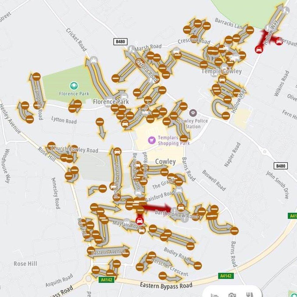 Roads shown as closed on TomTom