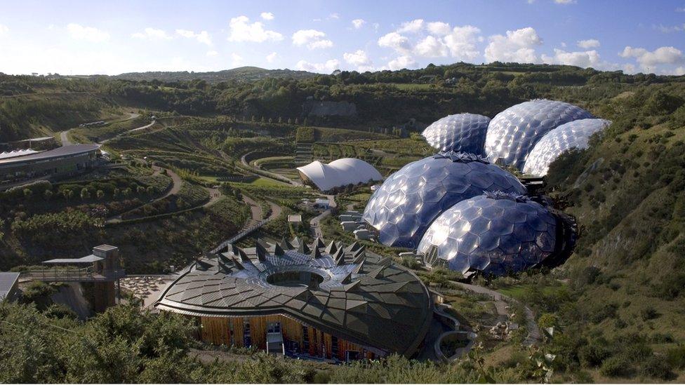 Photo of the Eden Project site in Cornwall