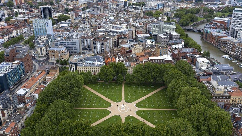 Queen Square in Bristol