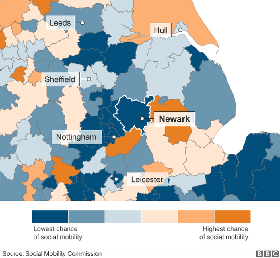 Map of social mobility chances