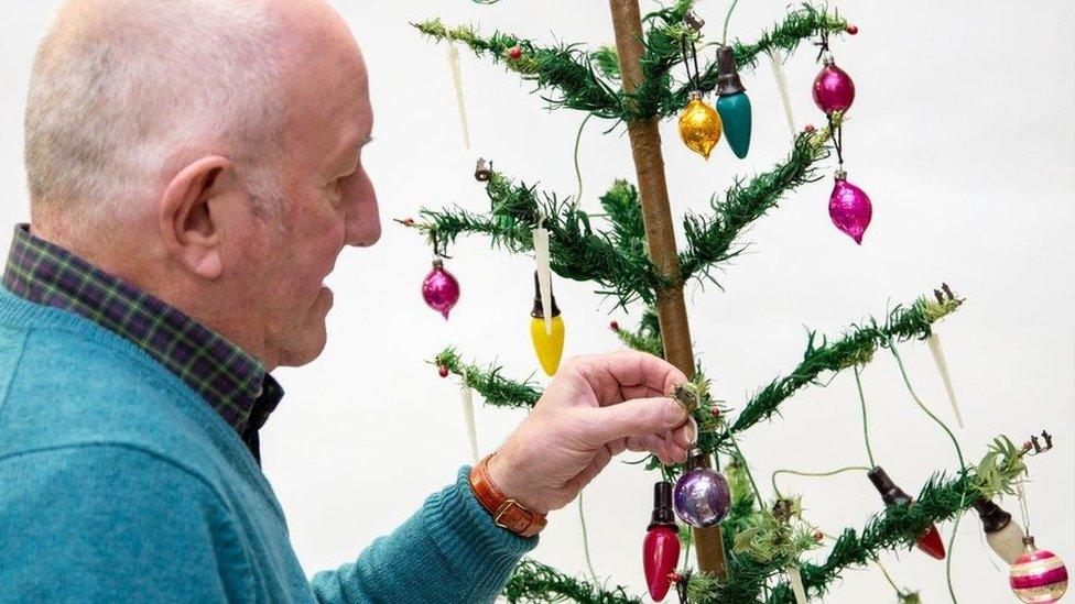 Steve Rose with his Christmas tree