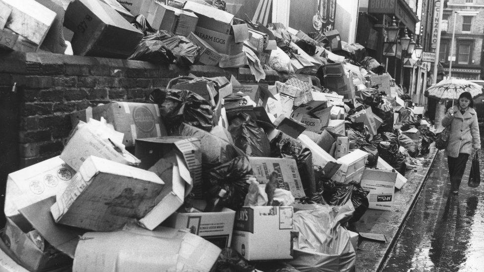 Rubbish piled up during the winter of discontent