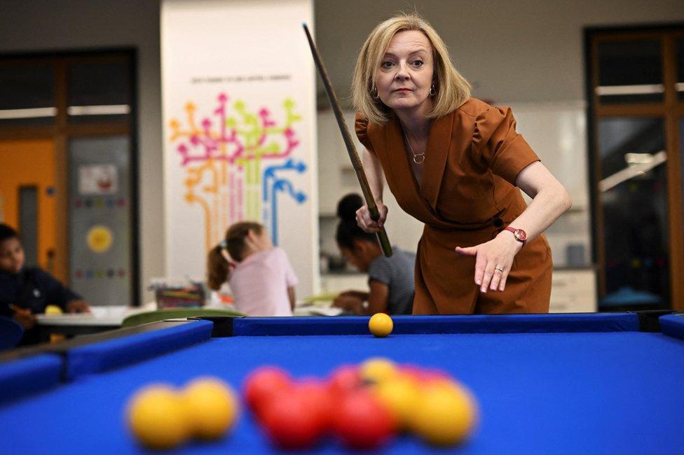 Liz Truss visits the Onside Future Youth Zone, in London