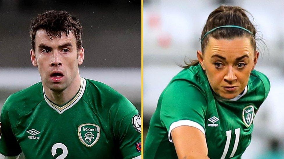 Republic of Ireland captains Seamus Coleman and Katie McCabe