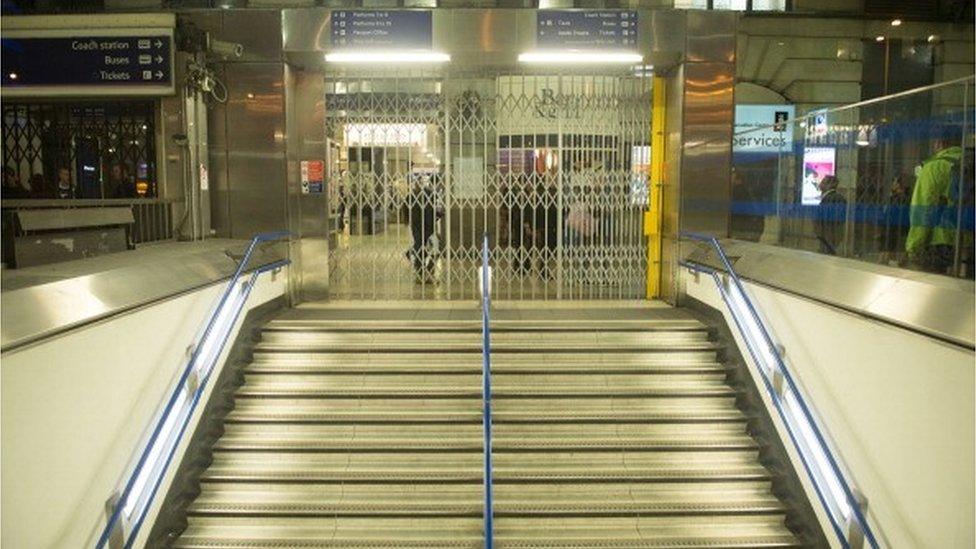 Closed tube station