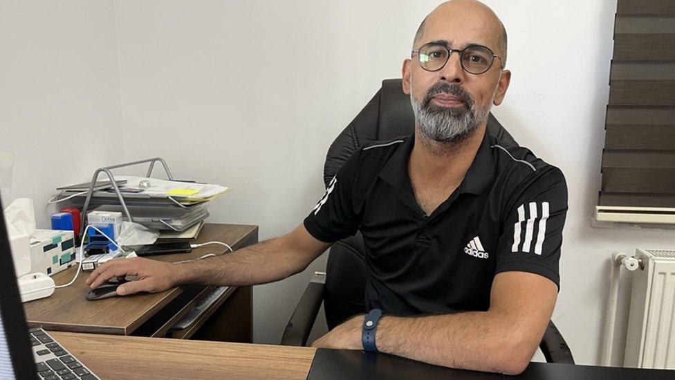 Riyad Avlar in his office