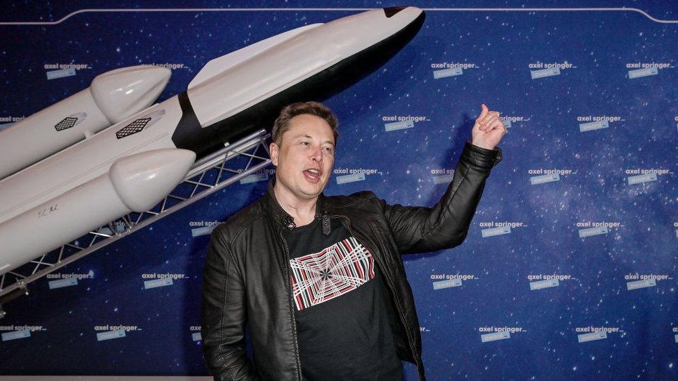 SpaceX owner and Tesla CEO Elon Musk poses on the red carpet of the Axel Springer Award 2020 on December 01, 2020 in Berlin, Germany.